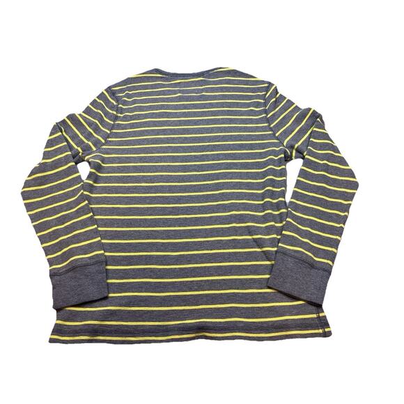 Aeropostale Men’s Long Sleeve Thermal Shirt Gray Yellow Stripe Size XL - Picture 5 of 5